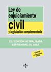 LEY DE ENJUICIAMIENTO CIVIL Y LEGISLACION COMPLEMENTARIA (SEPTIEMBRE 2018) | 9788430975068