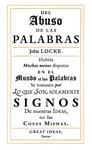 DEL ABUSO DE LAS PALABRAS (SERIE GREAT IDEAS) | 9788430616558 | LOCKE, JOHN