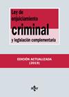 LEY DE ENJUICIAMIENTO CRIMINAL Y LEGISLACION COMPLEMENTARIA | 9788430977130 | EDITORIAL TECNOS