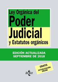 LEY ORGANICA DEL PODER JUDICIAL (SEPTIEMBRE 2018) | 9788430975105 | EDITORIAL TECNOS