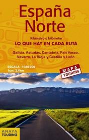 MAPA DE CARRETERAS 1:340.000 - ESPAÑA NORTE (DESPLEGABLE) | 9788491580898 | ANAYA TOURING