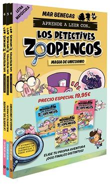 PACK APRENDER A LEER CON... ¡LOS DETECTIVES ZOOPENCOS! 4, 5 Y 6: EN LETRA MAYÚSC | 9788408299226 | BENEGAS, MAR